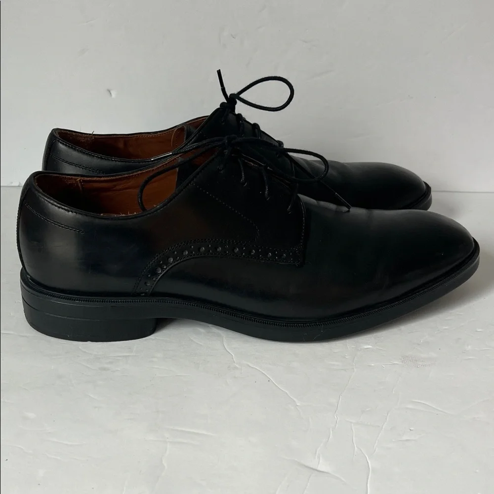 Johnston &‎ Murphy Men's Ronan Plain Toe Black Oxford Loafer Dress Shoe, sz 11 =